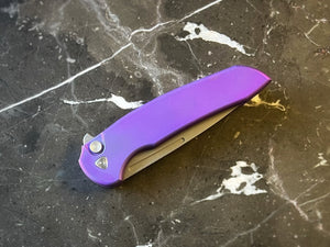 Stinger Titanium Button Lock: Bright Ano